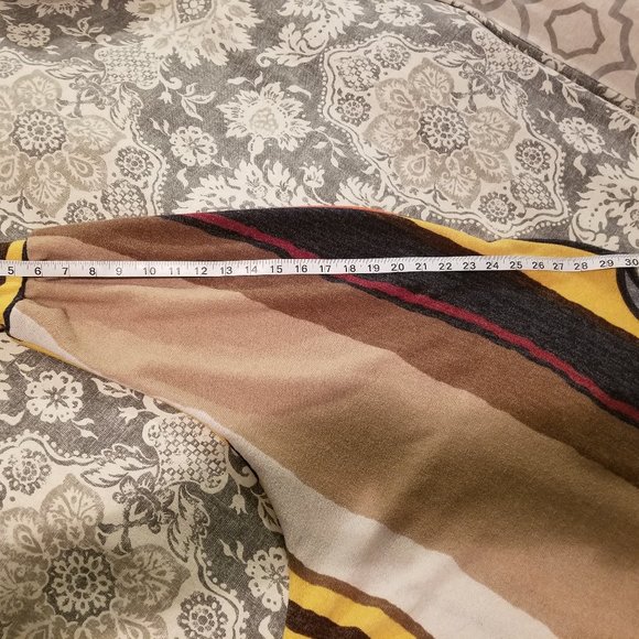 Raw Edge Striped Tunic Sweater - Picture 7 of 7